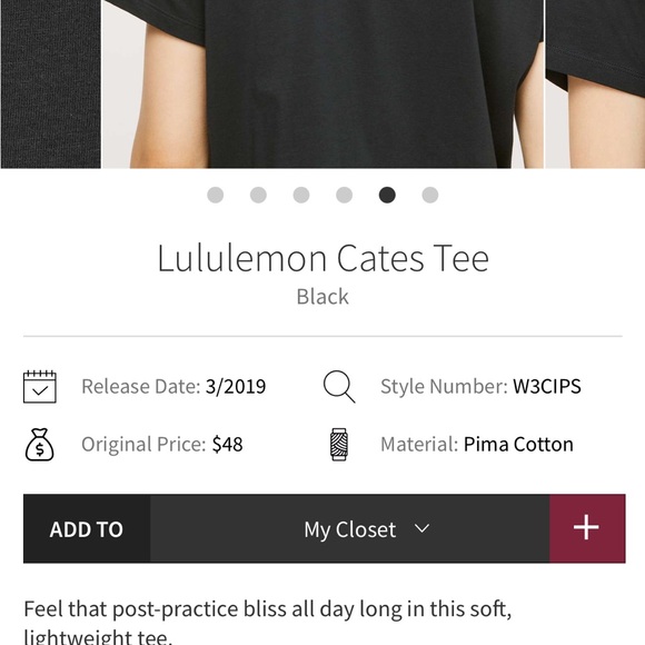 Lululemon Cates Tee - Picture 4 of 4